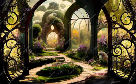  「The Enchanted Garden」：幻想的な色彩と夢幻的な風景