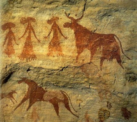  「ウビクの洞窟の壁画」: 古代アフリカの神秘と生命力溢れる表現！